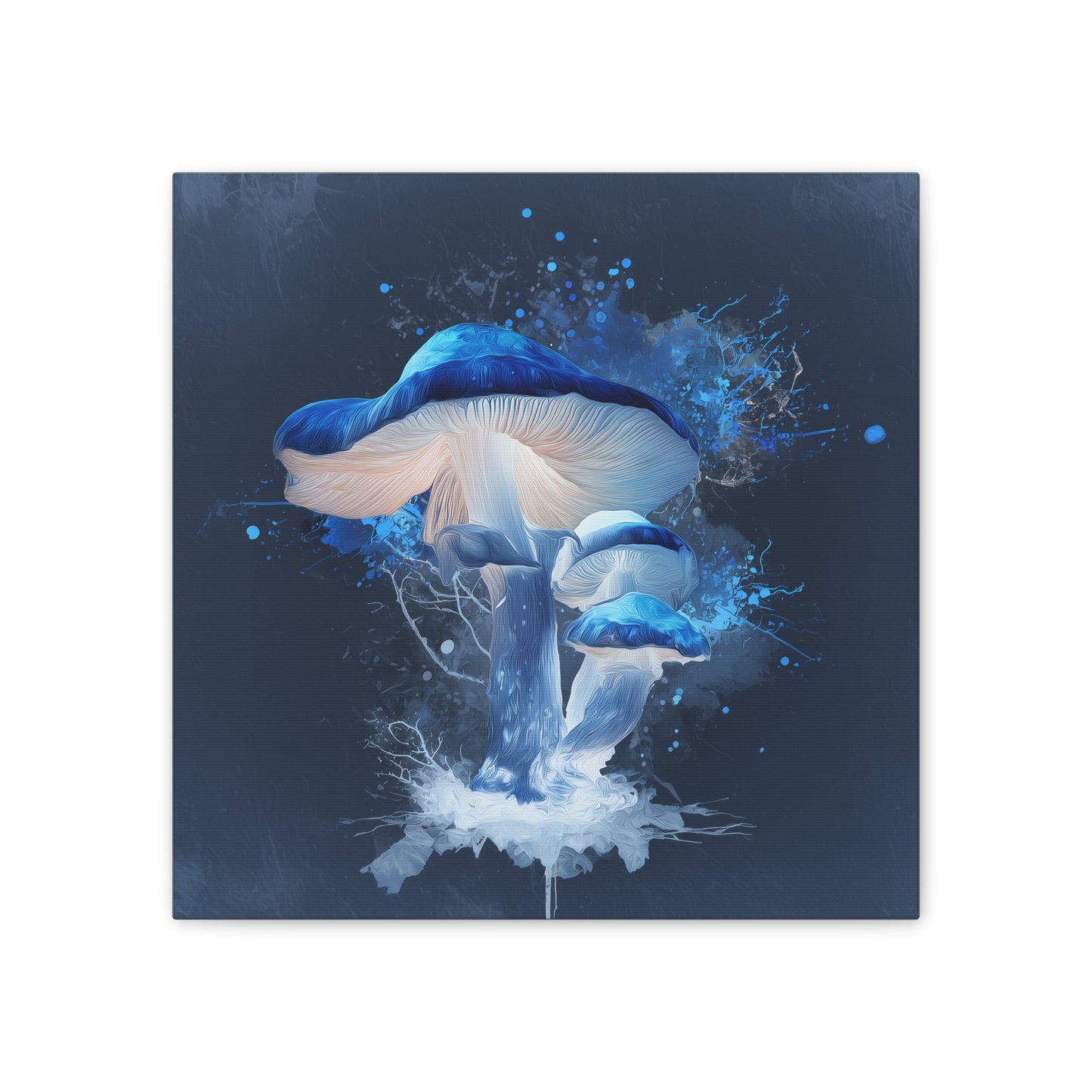 Mycelium Spread Inverse -Mushroom Canvas Art, Stretched Wall Decor, Bohemian Home Decor, Psychedelic Wall Art, Nature-Inspired Art