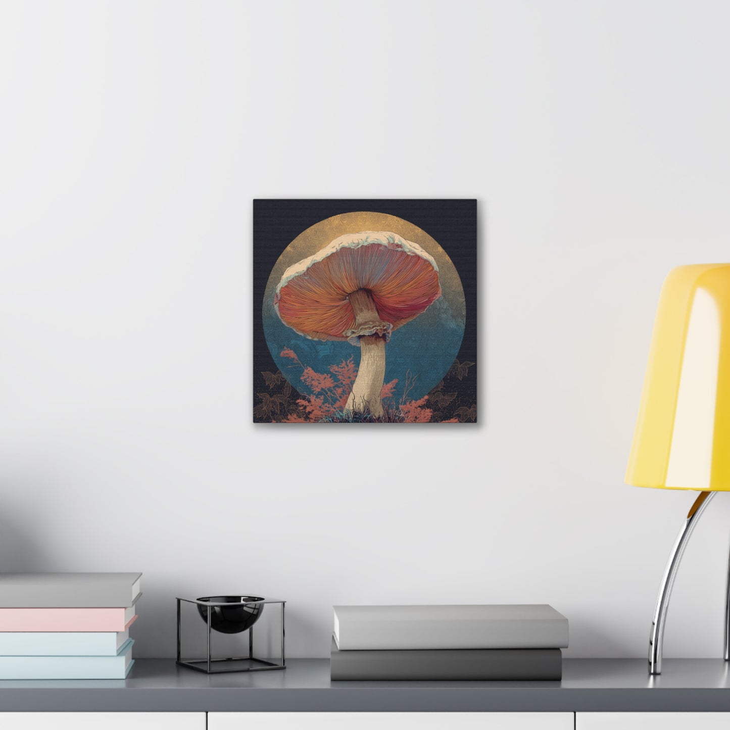 Unreal Shroom -Mushroom Canvas Art, Stretched Wall Decor, Bohemian Home Decor, Psychedelic Wall Art, Nature-Inspired Art
