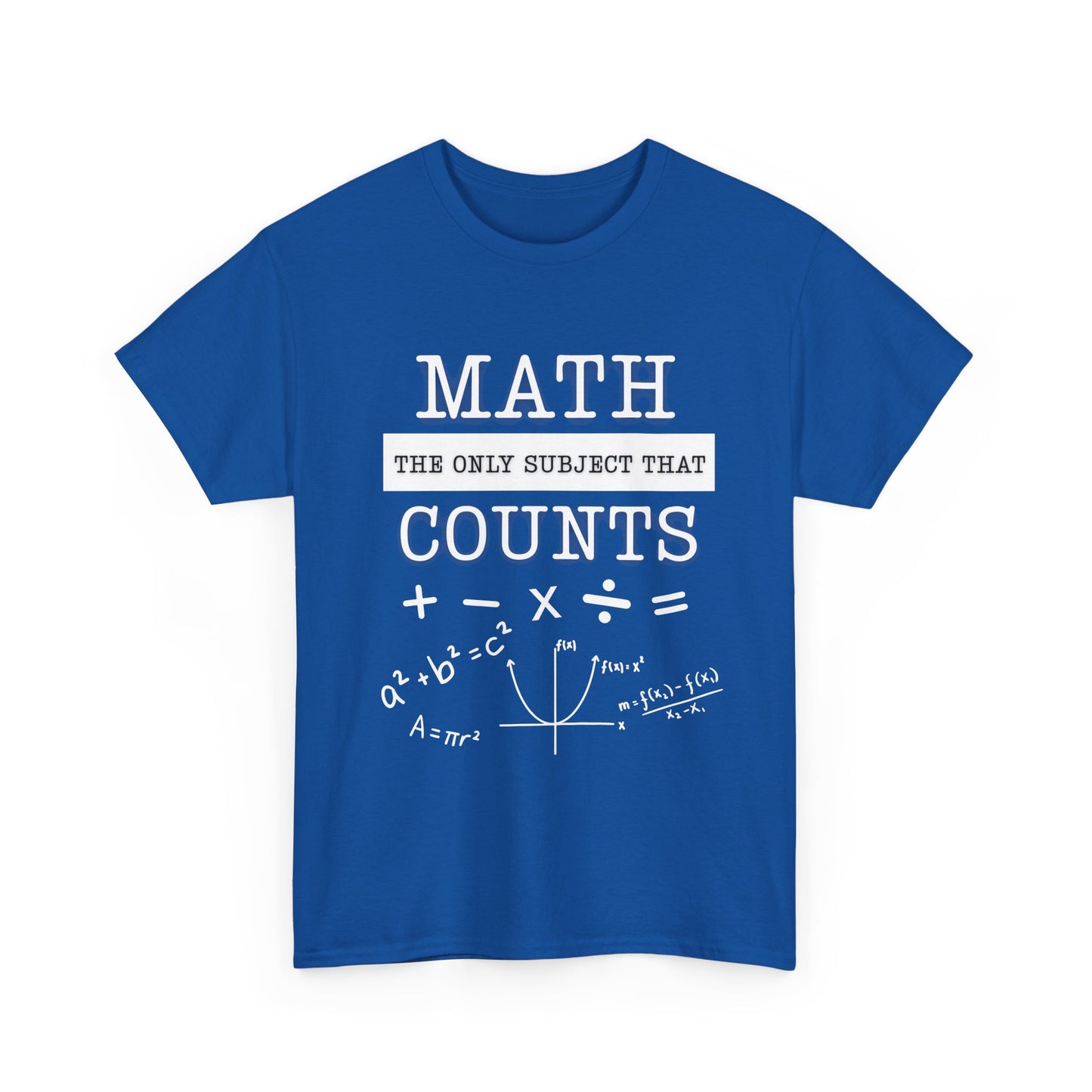 Math Counts -Unisex Heavy Cotton Tee, Funny Math Shirt, Gift for Teachers, Math Lovers, Back to School T-Shirt