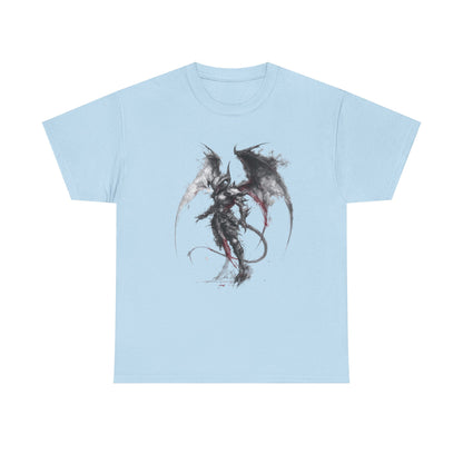 Dragon Warrior Art T-Shirt — Dark Ink Fantasy Demon Graphic Tee