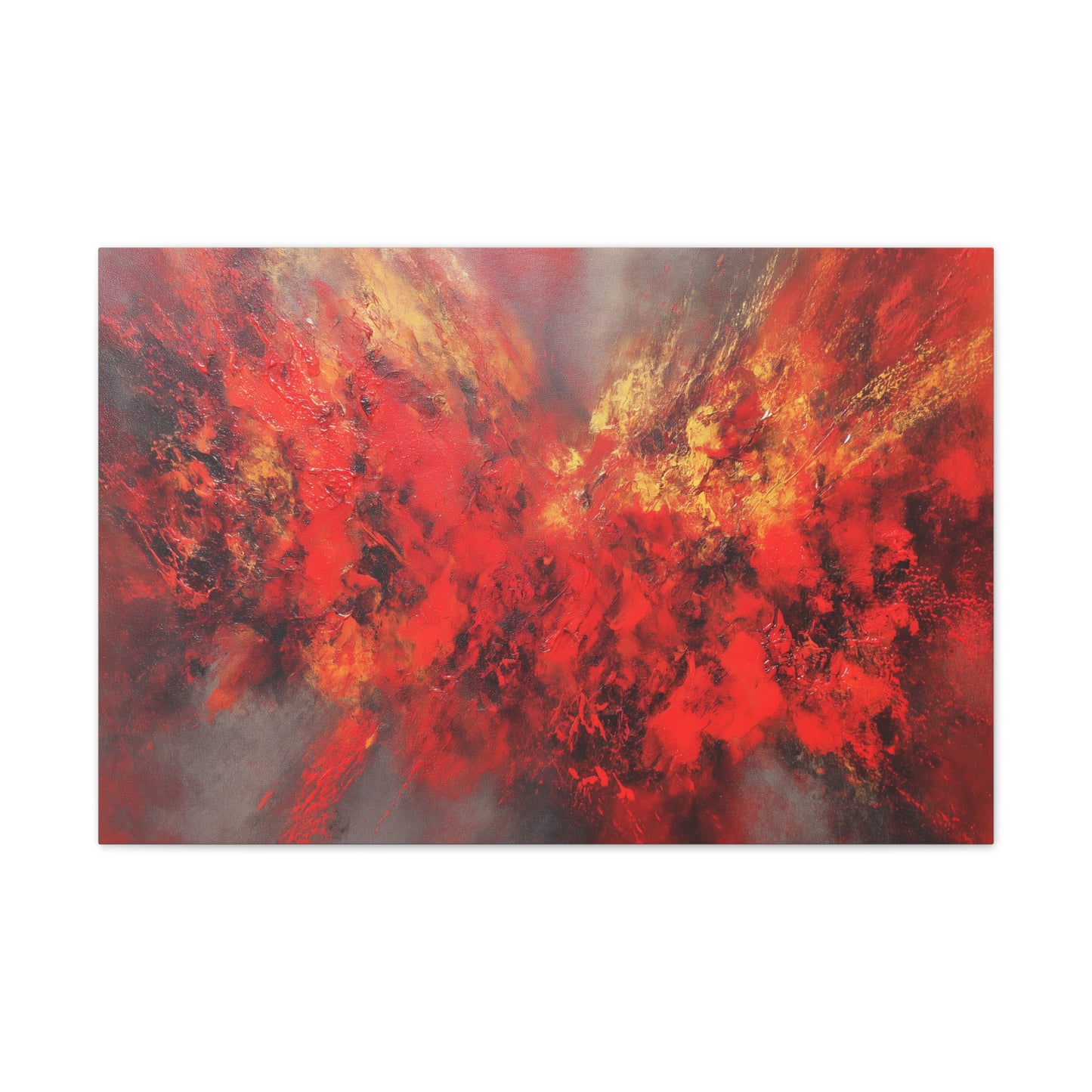Exploding With Love -Abstract Red Canvas Wall Art