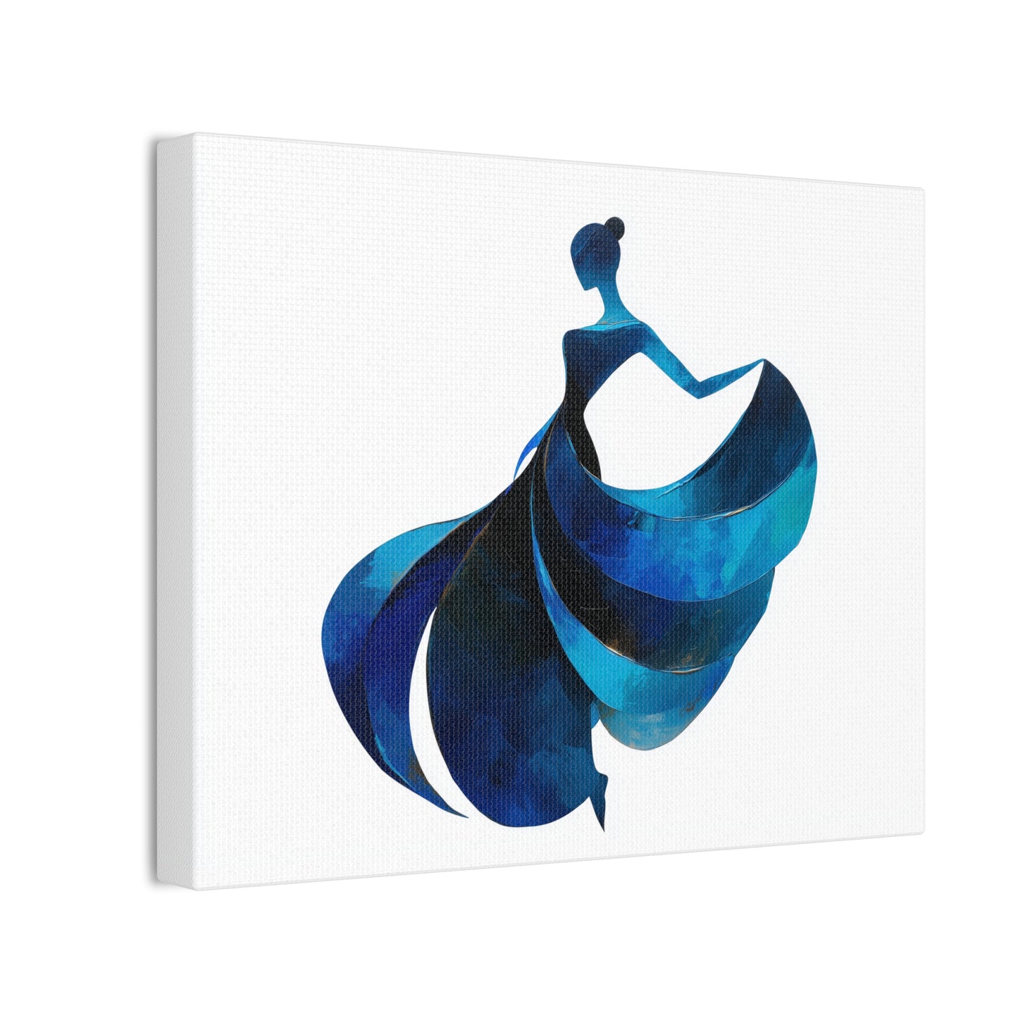 Dancing with the Water Series #4 -Elegant Silhouette Canvas Wall Art, Abstract Decor for Home, Gift for Women, Living Room Artwork, Dance Theme Decoration