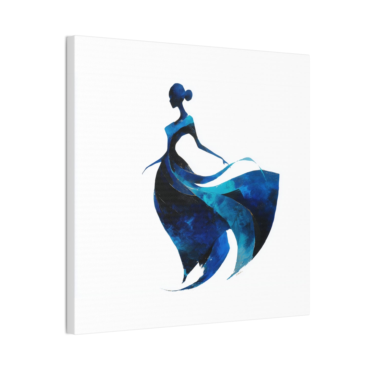 Copy of Dancing with the Water Series #5 -Elegant Silhouette Canvas Wall Art, Abstract Decor for Home, Gift for Women, Living Room Artwork, Dance Theme Decoration