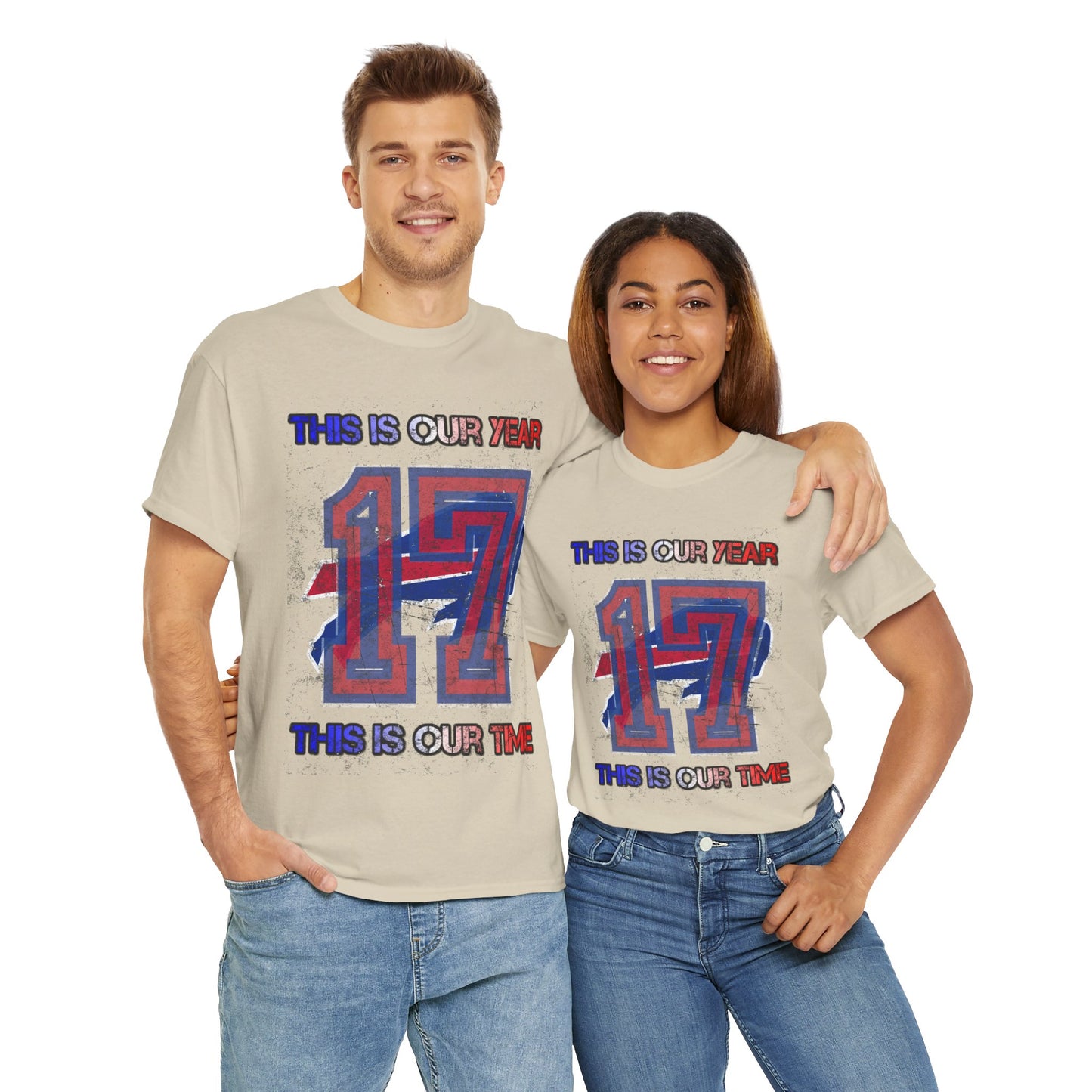 This Is Our Year 17 -Celebratory Unisex Heavy Cotton Tee, Customizable Year Shirt, Perfect for Birthdays, Team Events, Youth Spirit Gear, Everyday Comfort