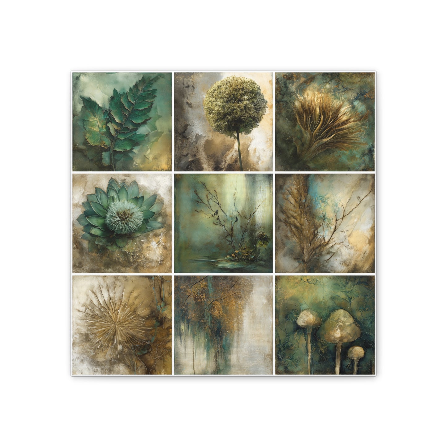 Natures Green Series #2 -Artistic Nature Canvas Wall Art, Plant Decor, Botanical Prints, Home Decor, Eco-Friendly Gift