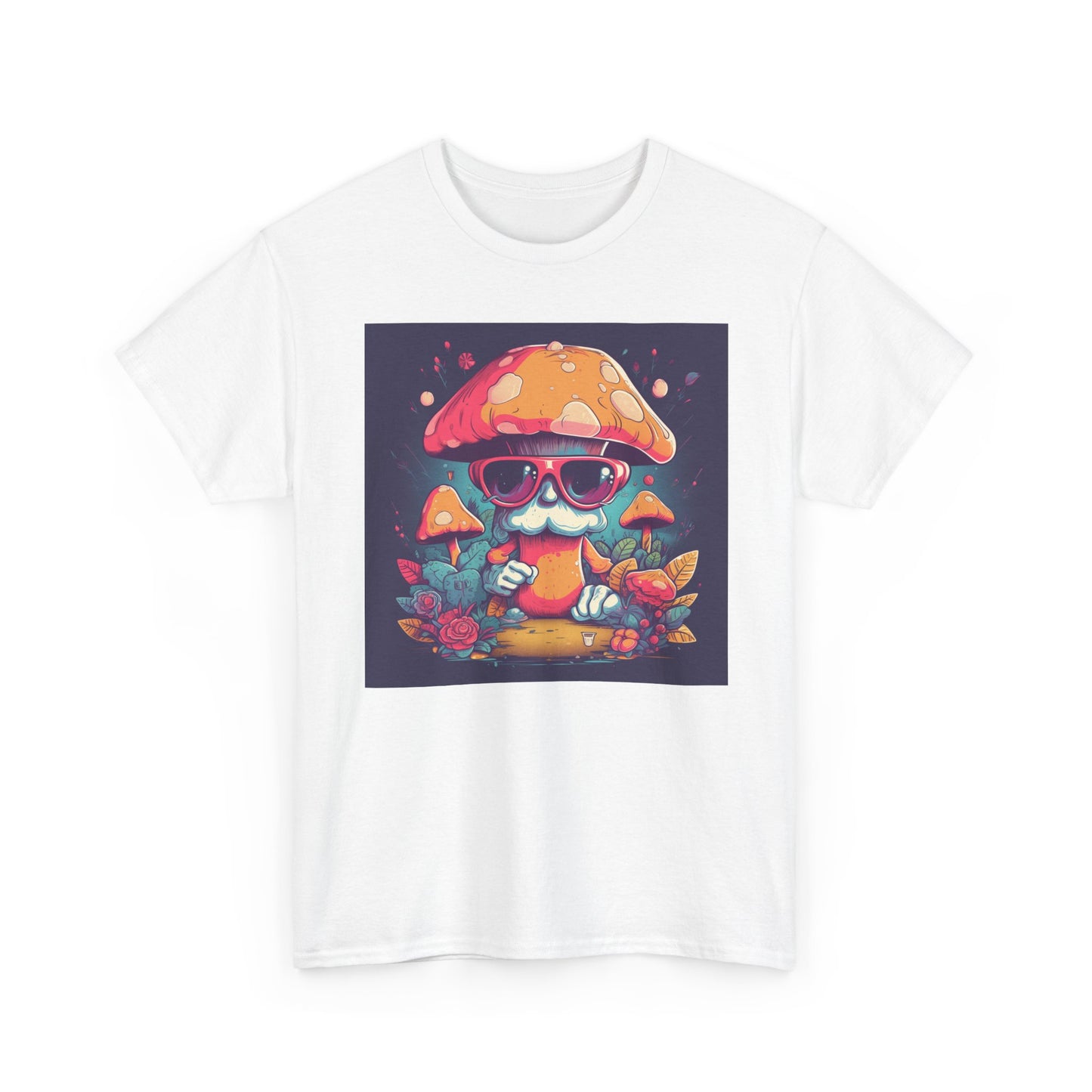 Cool Mushroom Graphic Tee, Retro T-Shirt, Unique Gift for Nature Lovers, Eco-Friendly Apparel, Perfect for Parties and Festivals