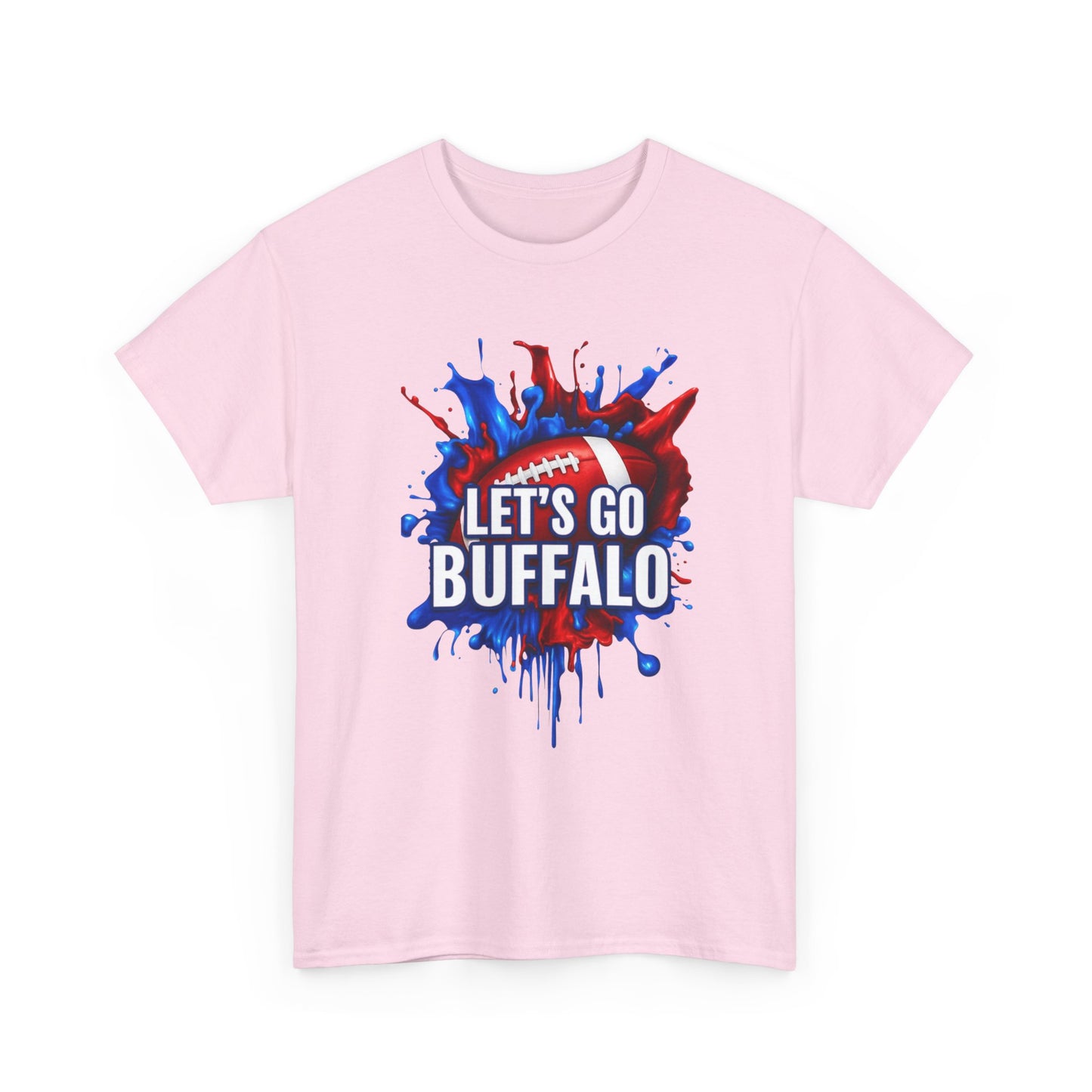 Let's Go Buffalo Splat -Buffalo Sports Fan Tee - Let's Go Buffalo Shirt, Game Day Apparel, Unisex Cotton T-Shirt, Tailgate Wear, Football Team Gear