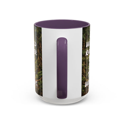"My Spore Time Is Spent Mushroom Hunting" #2 Accent Coffee Mug (11/15oz)