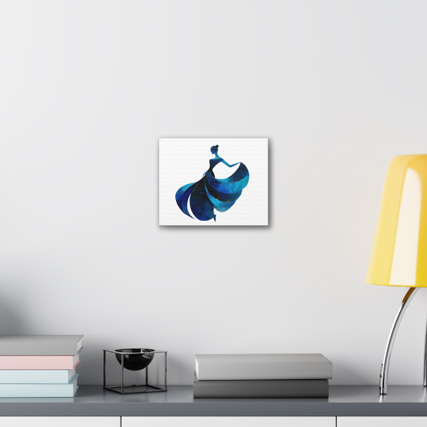 Dancing with the Water Series #4 -Elegant Silhouette Canvas Wall Art, Abstract Decor for Home, Gift for Women, Living Room Artwork, Dance Theme Decoration