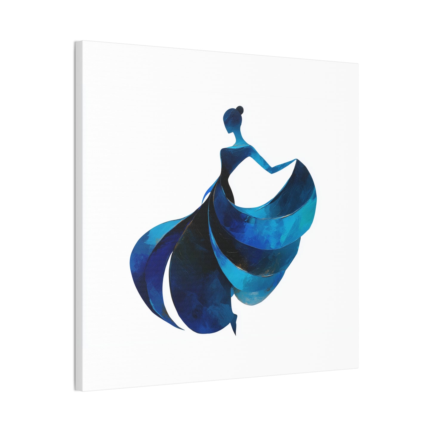 Dancing with the Water Series #4 -Elegant Silhouette Canvas Wall Art, Abstract Decor for Home, Gift for Women, Living Room Artwork, Dance Theme Decoration
