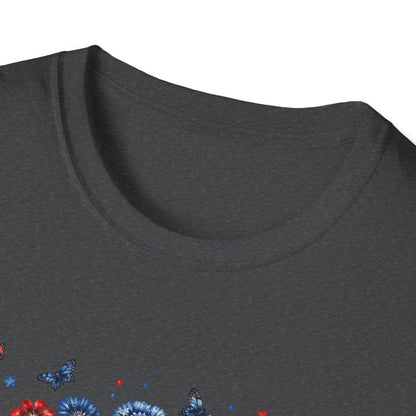 America 250th Birthday T-Shirt – July 4, 1776–2026 Patriotic Floral Tee