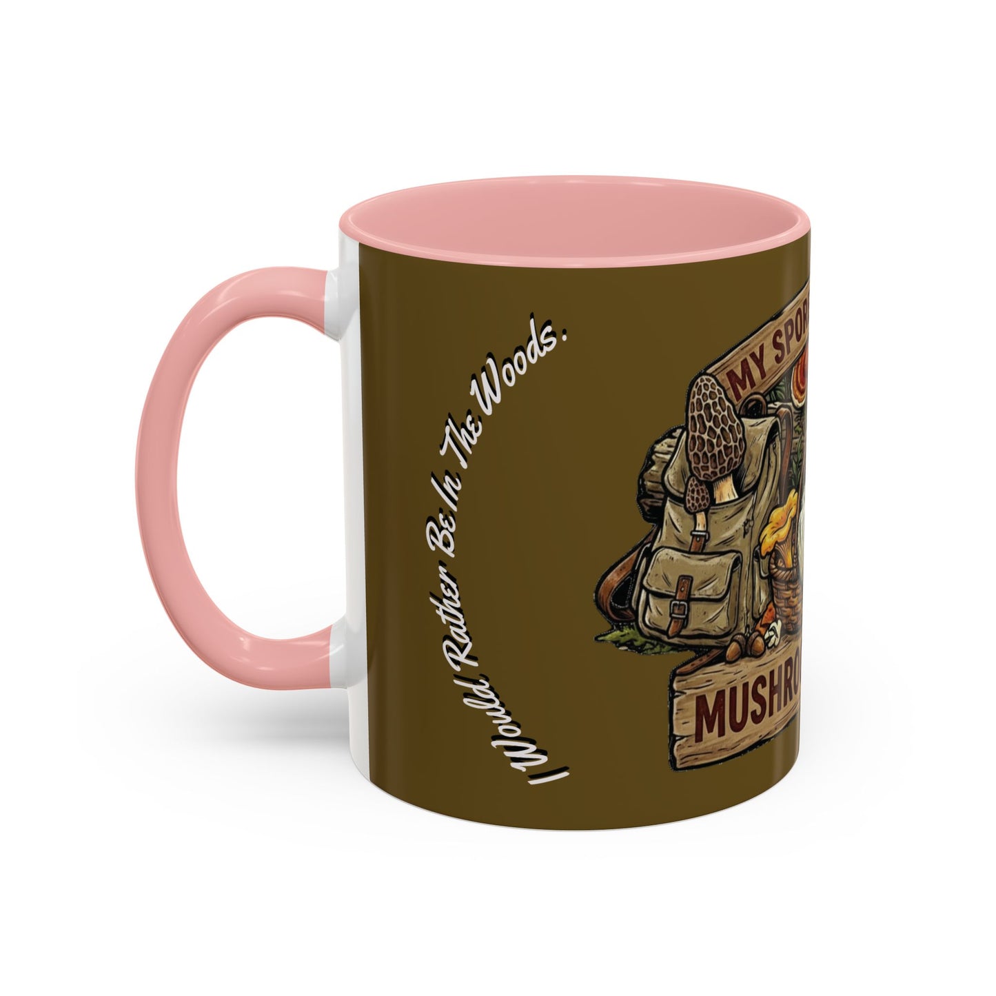 Mushroom Hunting Coffee Mug – "My Spore Time Is Spent" Rustic Forager Accent Mug