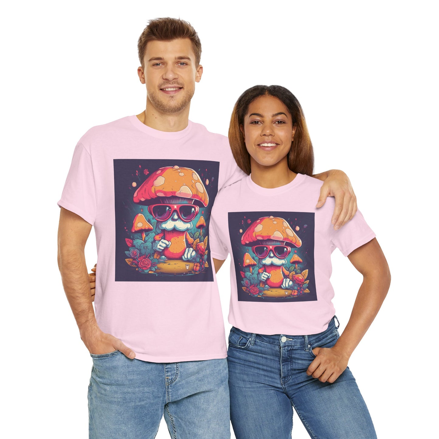 Cool Mushroom Graphic Tee, Retro T-Shirt, Unique Gift for Nature Lovers, Eco-Friendly Apparel, Perfect for Parties and Festivals