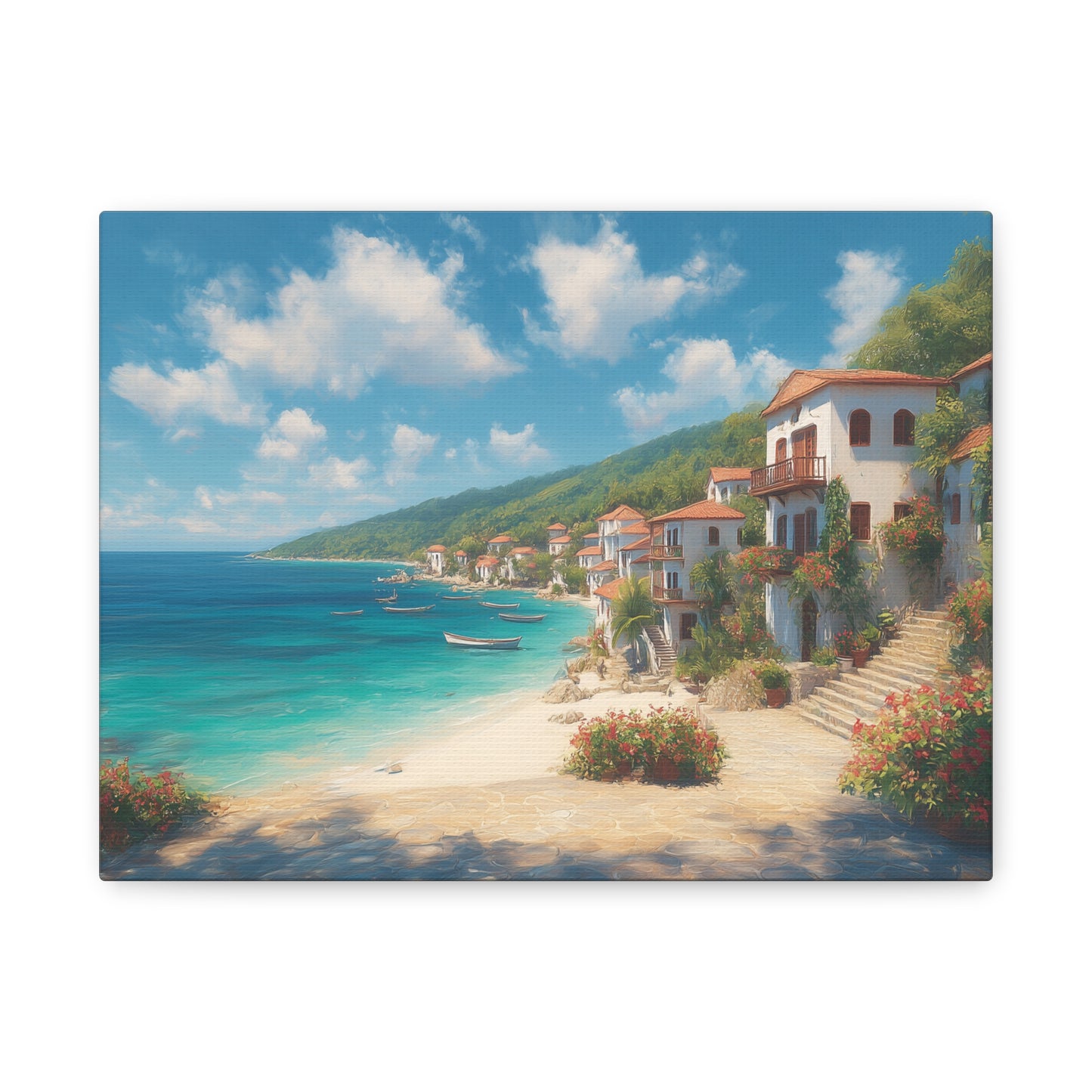 Ocean Front -Coastal Serenity Canvas Print, Beach Decor, Wall Art for Home, Gift for Beach Lovers