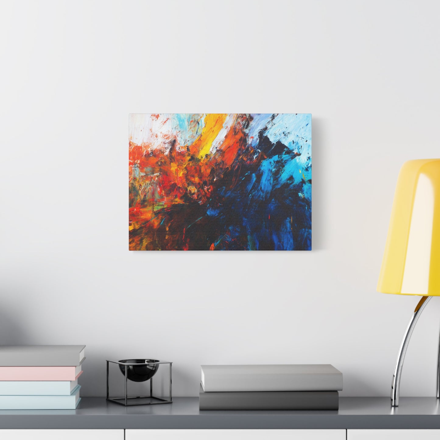 Fire and Ice --Vibrant Abstract Canvas Art, Decorative Wall Art, Modern Home Decor