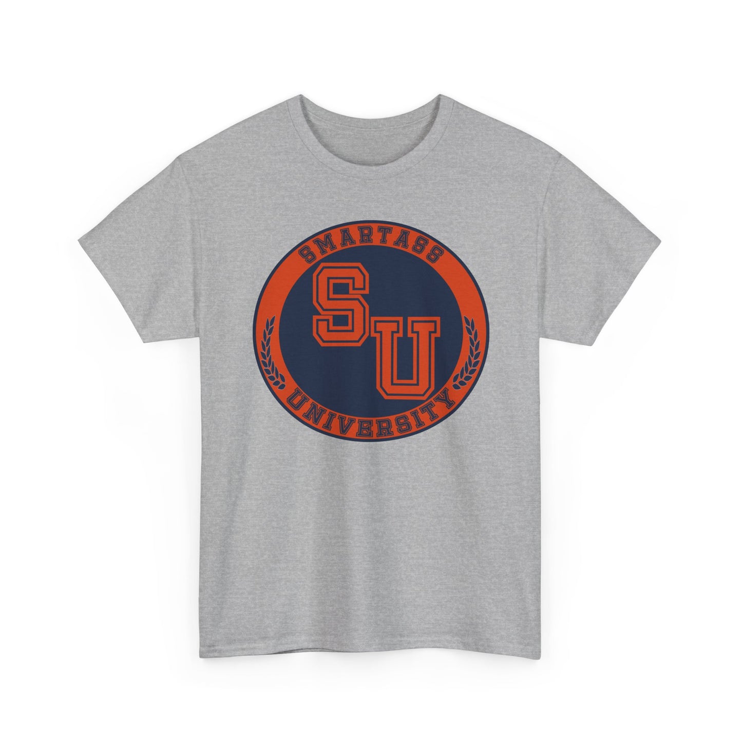 Unisex Heavy Cotton Tee with SU University Design | College Apparel, Graphic Tee, Gift for Students, Campus Wear, Casual Fashion