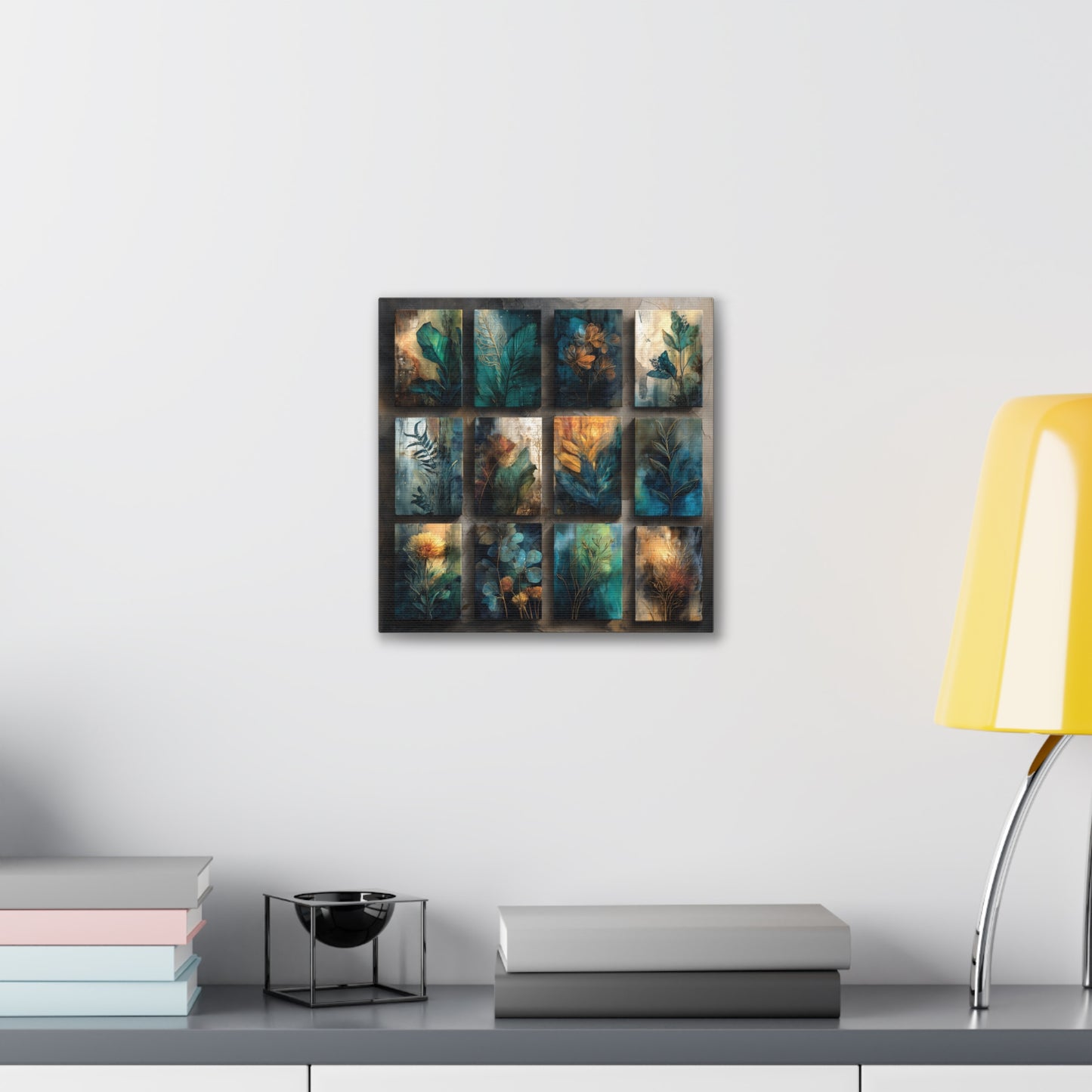 Natures Blue Green Series #3 -Botanical Wall Art, Nature-Inspired Home Décor, Eco-Friendly Canvas Print, Greenery Art Piece, Living Room Wall Hanging