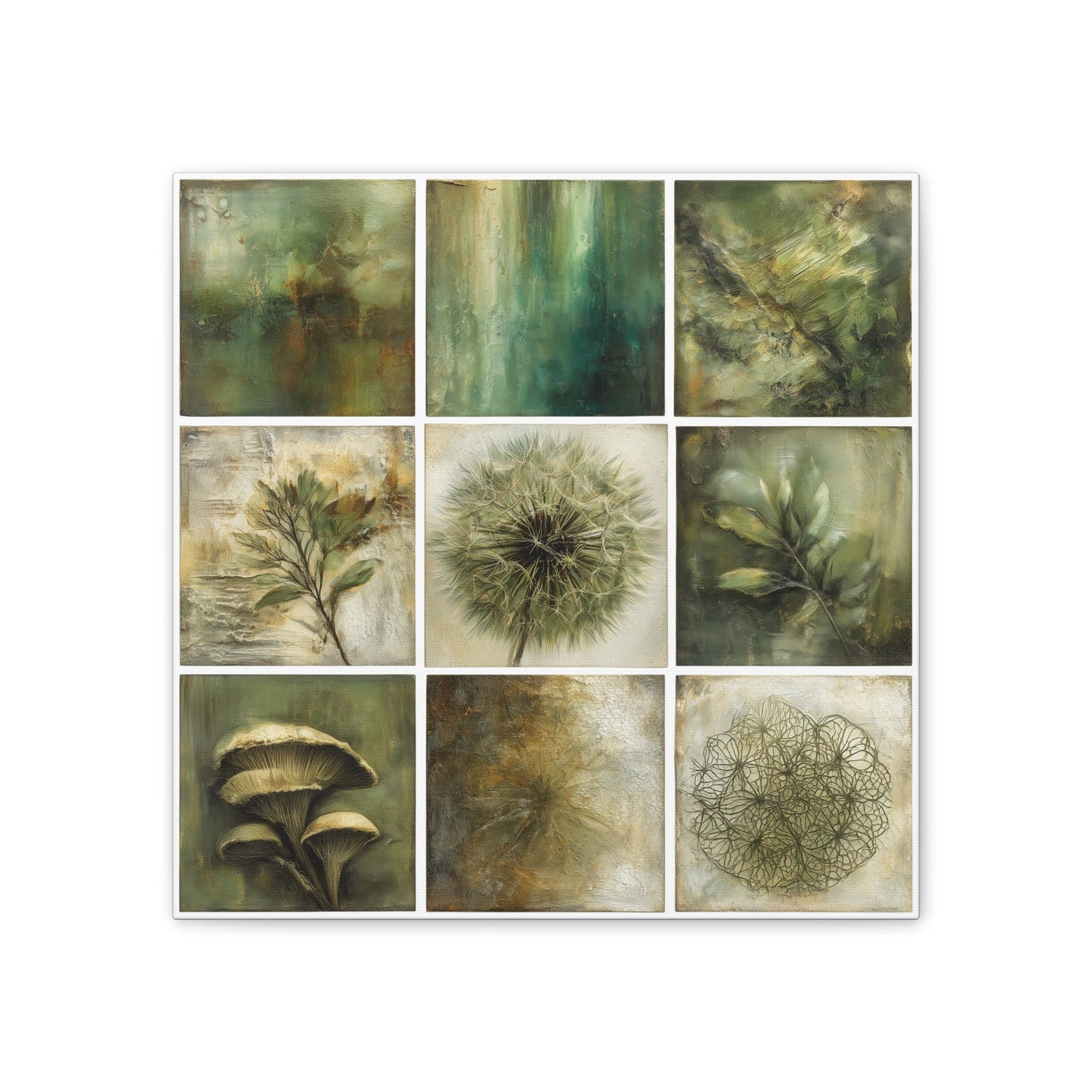 Natures Green Series #1 -Botanical Wall Art, Nature-Inspired Home Décor, Eco-Friendly Canvas Print, Greenery Art Piece, Living Room Wall Hanging