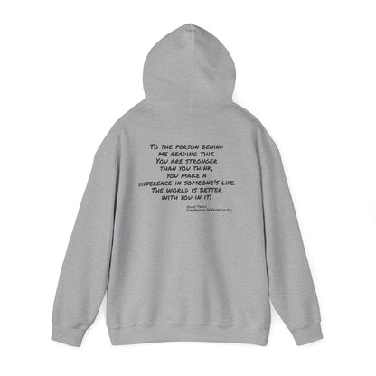 Better World - Inspirational Quote Hoodie — "You Are Stronger Than You Think" Back Print