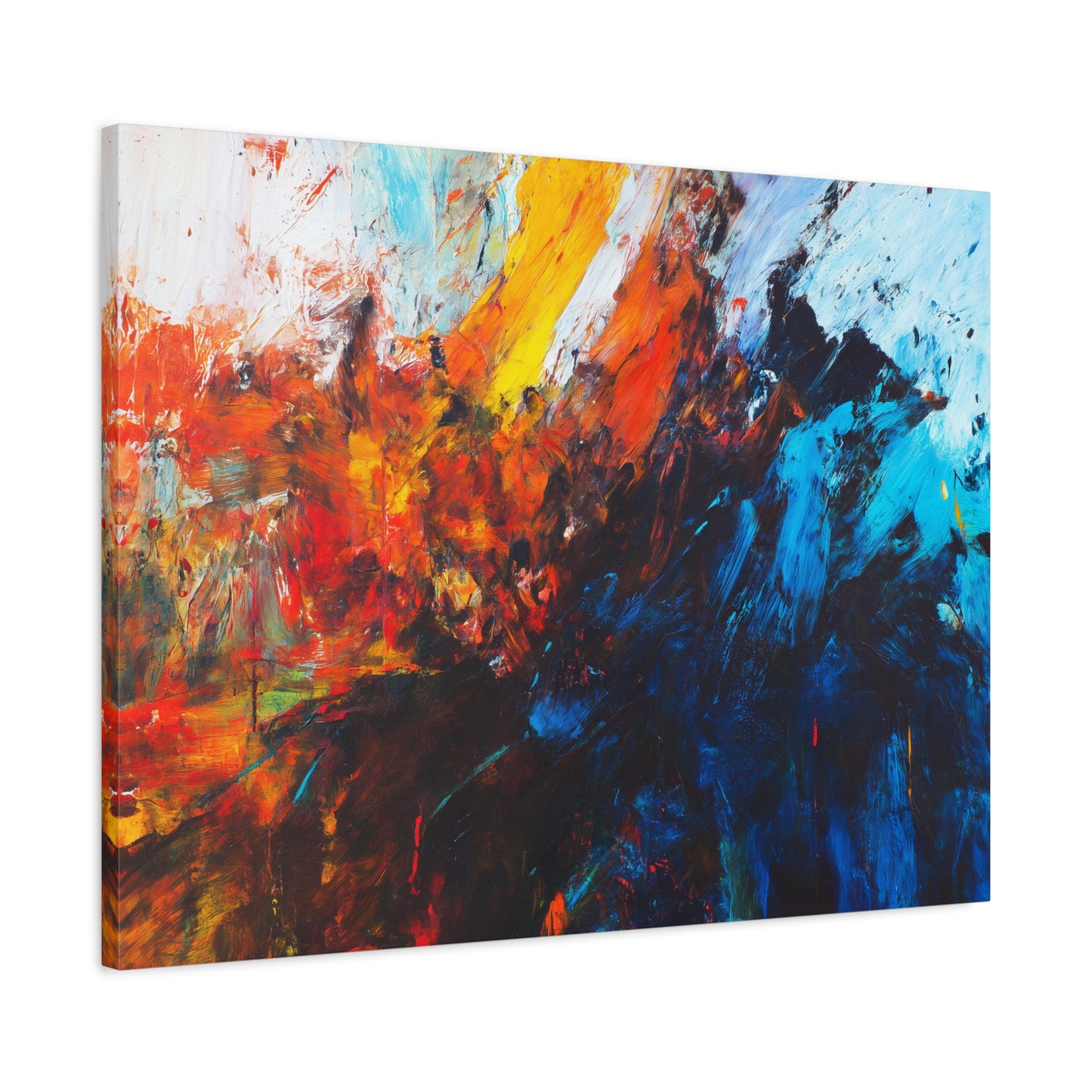 Fire and Ice --Vibrant Abstract Canvas Art, Decorative Wall Art, Modern Home Decor