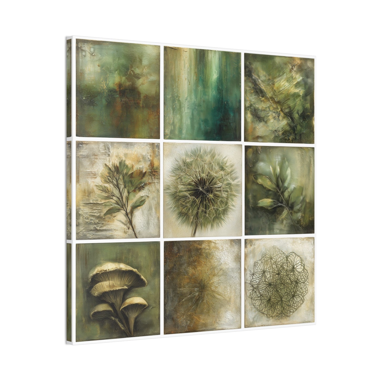 Natures Green Series #1 -Botanical Wall Art, Nature-Inspired Home Décor, Eco-Friendly Canvas Print, Greenery Art Piece, Living Room Wall Hanging