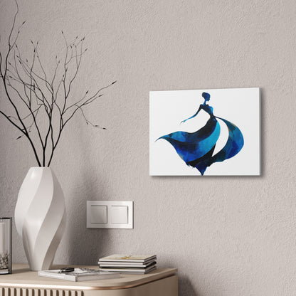 Dancing with the Water Series #3 -Elegant Silhouette Canvas Wall Art, Abstract Decor for Home, Gift for Women, Living Room Artwork, Dance Theme Decoration