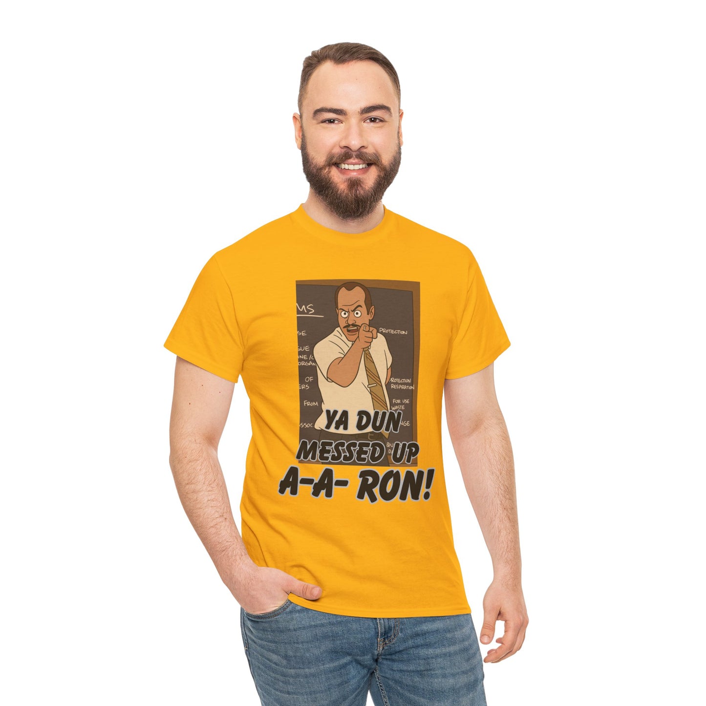 A- A- Ron -Funny Quote Unisex Tee - Perfect for Casual Outings, Gifts, and Pop Culture Fans, Humor Shirt, Movie Quote Tee, Unique Graphic Tee