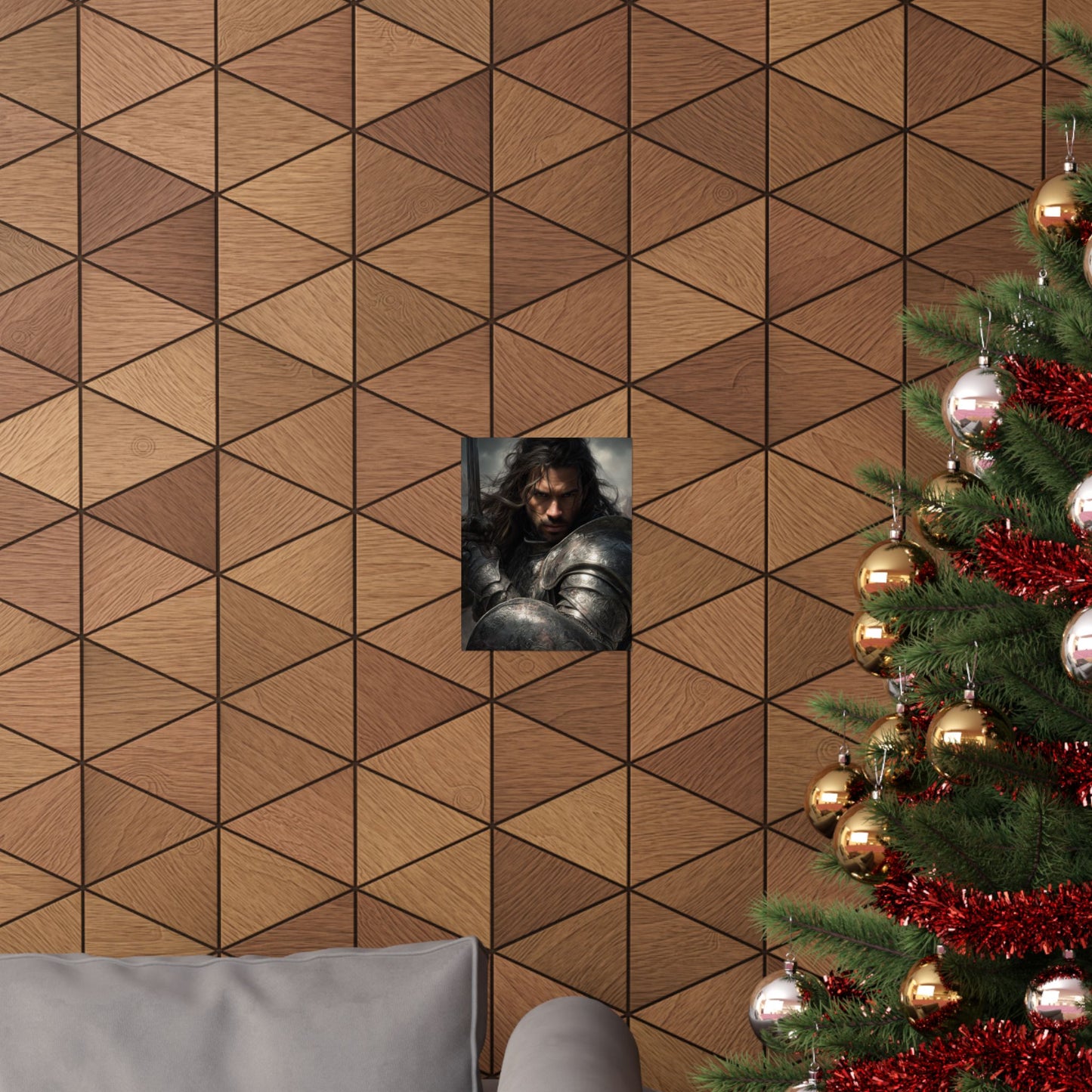 Medieval Knight Matte PAPER POSTER — Dark Fantasy Warrior Wall Art