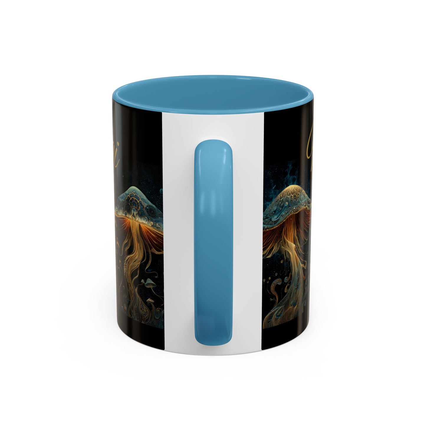 Dark Fantastic Fungi Coffee Mug - Magical Ocean Mushroom Art (11/15oz)