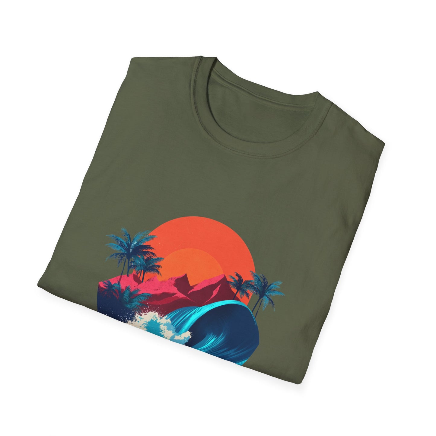 Sunset Surf T-Shirt — Retro Beach Wave Graphic Tee