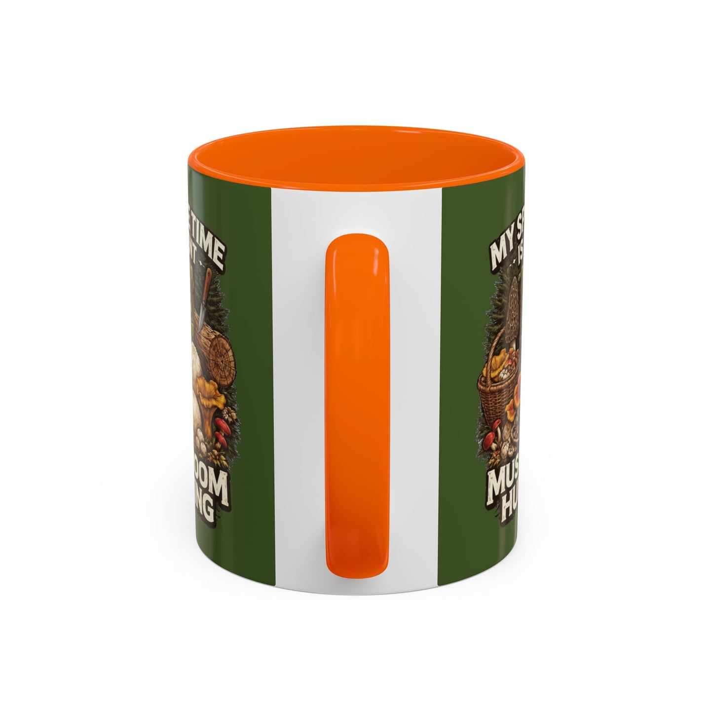 Mug - "My Spore Time Is Spent Mushroom Hunting" Accent Coffee Mug (11/15oz)