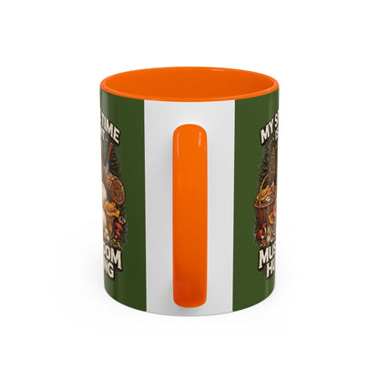 Mug - "My Spore Time Is Spent Mushroom Hunting" Accent Coffee Mug (11/15oz)