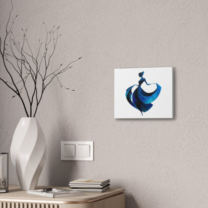 Dancing with the Water Series #2 -Elegant Silhouette Canvas Wall Art, Abstract Decor for Home, Gift for Women, Living Room Artwork, Dance Theme Decoration