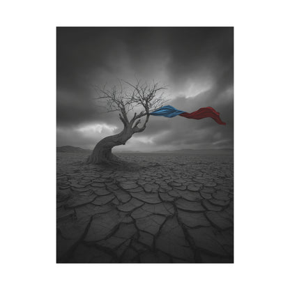 Twisted in the Wind. Stretched Canvas Print, Artistic Wall Decor, Modern Art.
