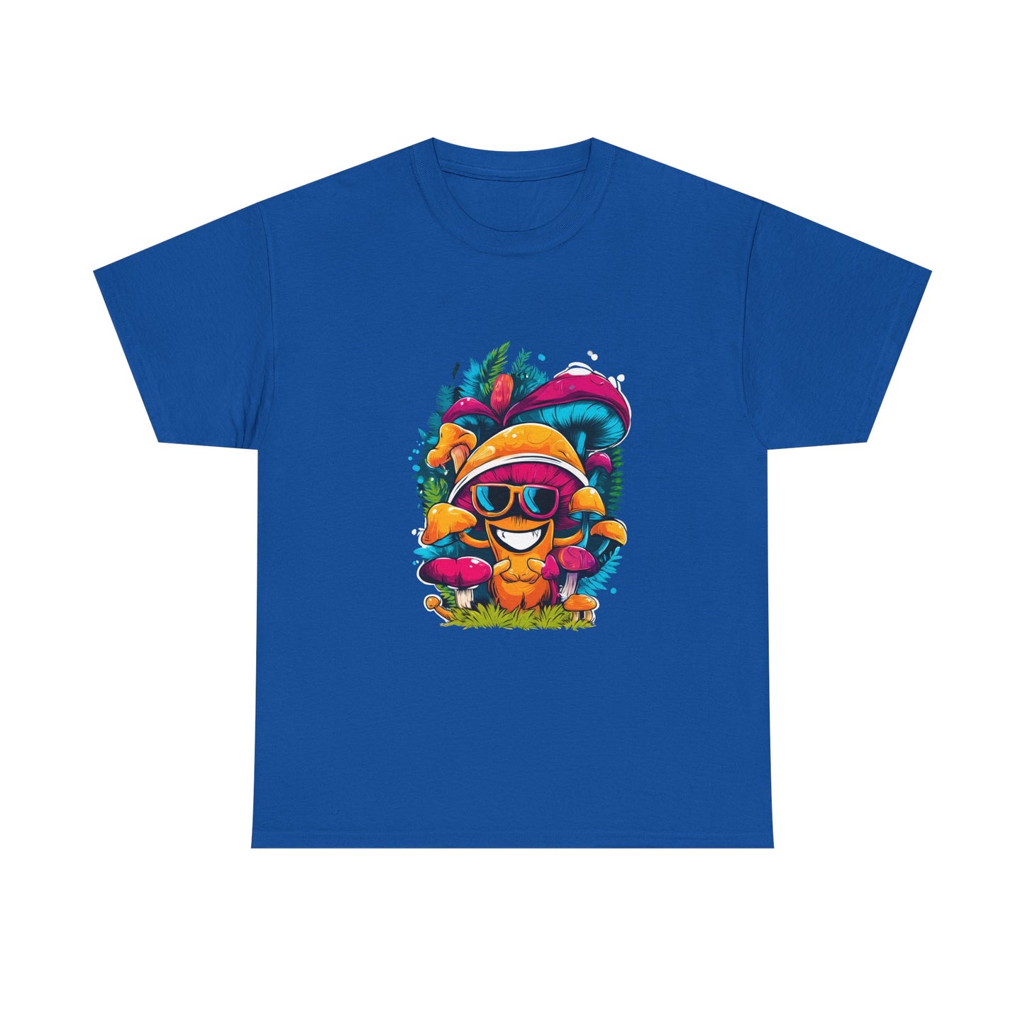 Mushroom Dude -Tee, Unisex Heavy Cotton T-Shirt, Vibrant Graphic Shirt, Perfect for Festivals, Eco-friendly Gift, Casual Wea