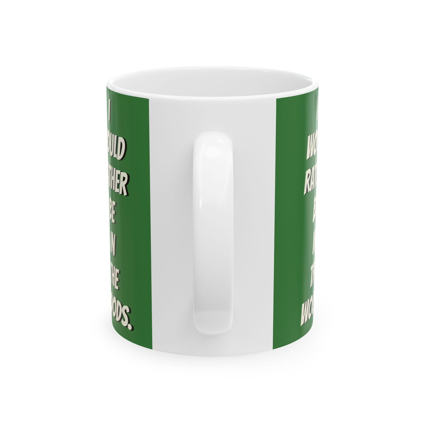 Mushroom Hunting Ceramic Mug 2 — "My Spare Time Is Spent Mushroom Hunting" Coffee Cup