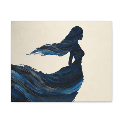Waters Within -Elegant Wave Canvas Art, Boho Wall Decor, Ocean Themed Artwork, Gift for Her, Home Decor, Beach House Decoration