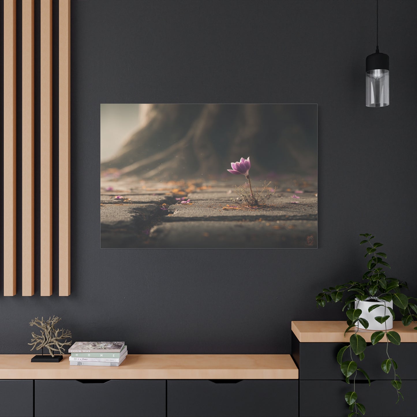 Resilient Bloom: Defying Concrete, Nature's Triumph, Macro Photography--1aceswild.myshopify.com
