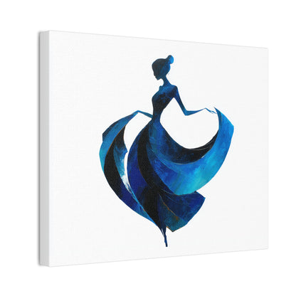 Dancing with the Water Series #2 -Elegant Silhouette Canvas Wall Art, Abstract Decor for Home, Gift for Women, Living Room Artwork, Dance Theme Decoration