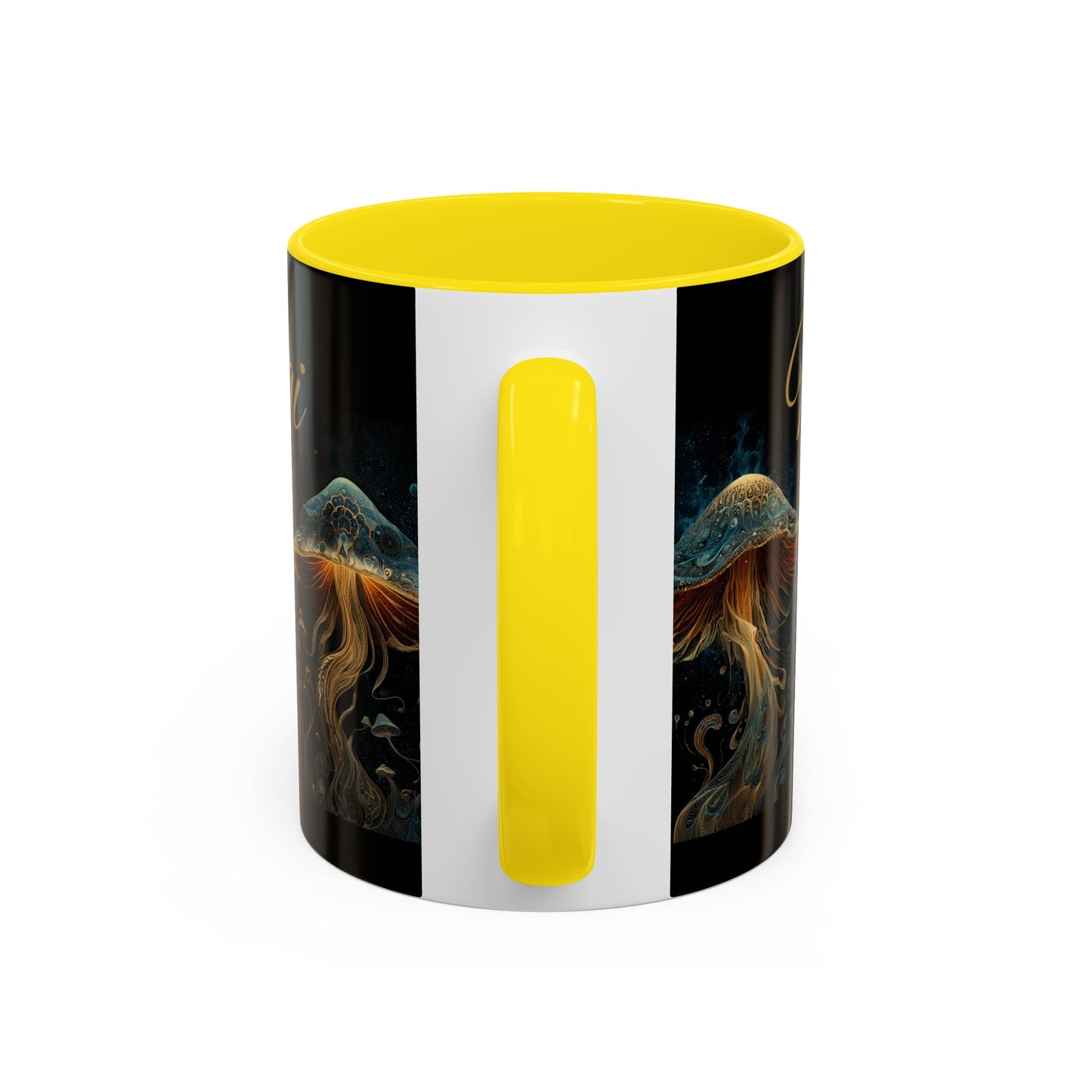 Dark Fantastic Fungi Coffee Mug - Magical Ocean Mushroom Art (11/15oz)