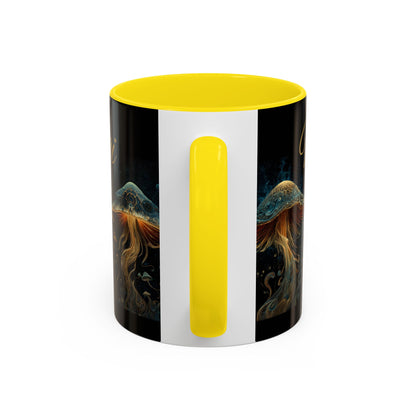 Dark Fantastic Fungi Coffee Mug - Magical Ocean Mushroom Art (11/15oz)
