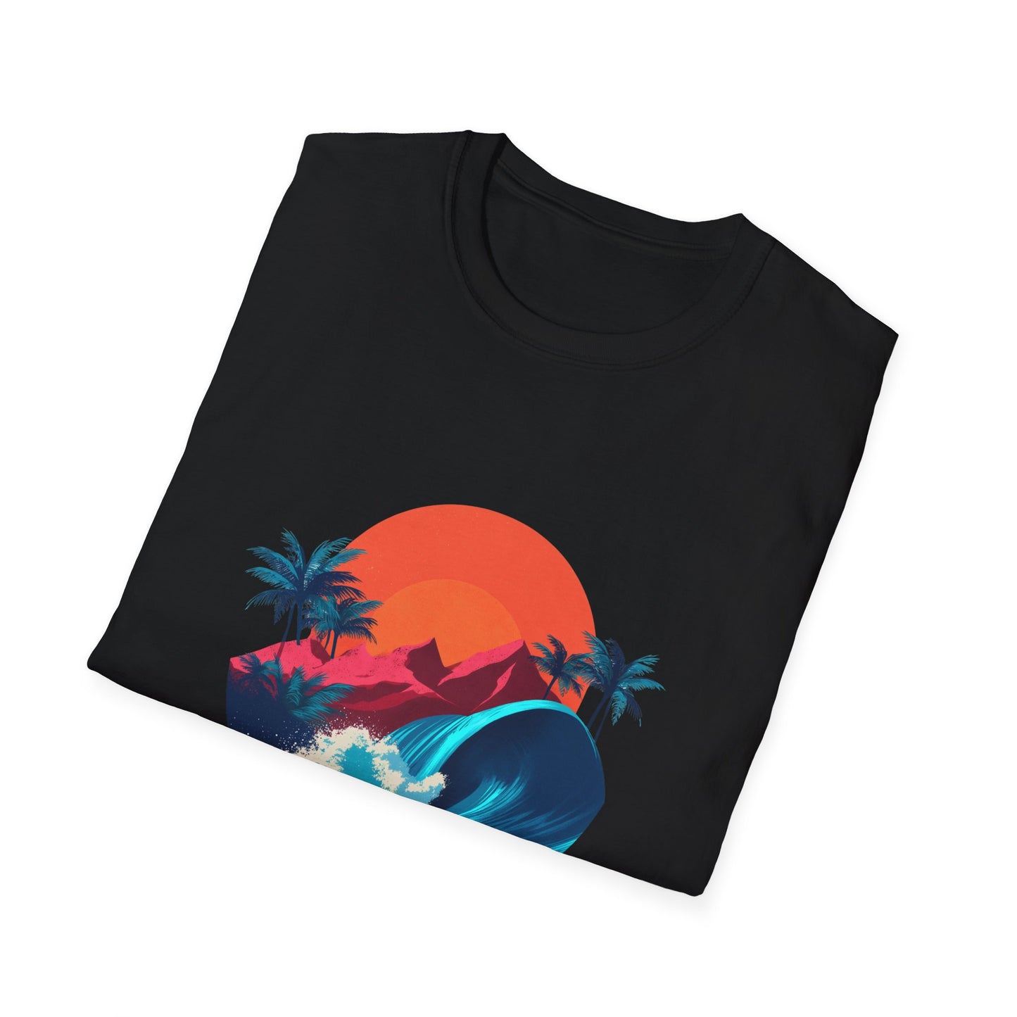 Sunset Surf T-Shirt — Retro Beach Wave Graphic Tee