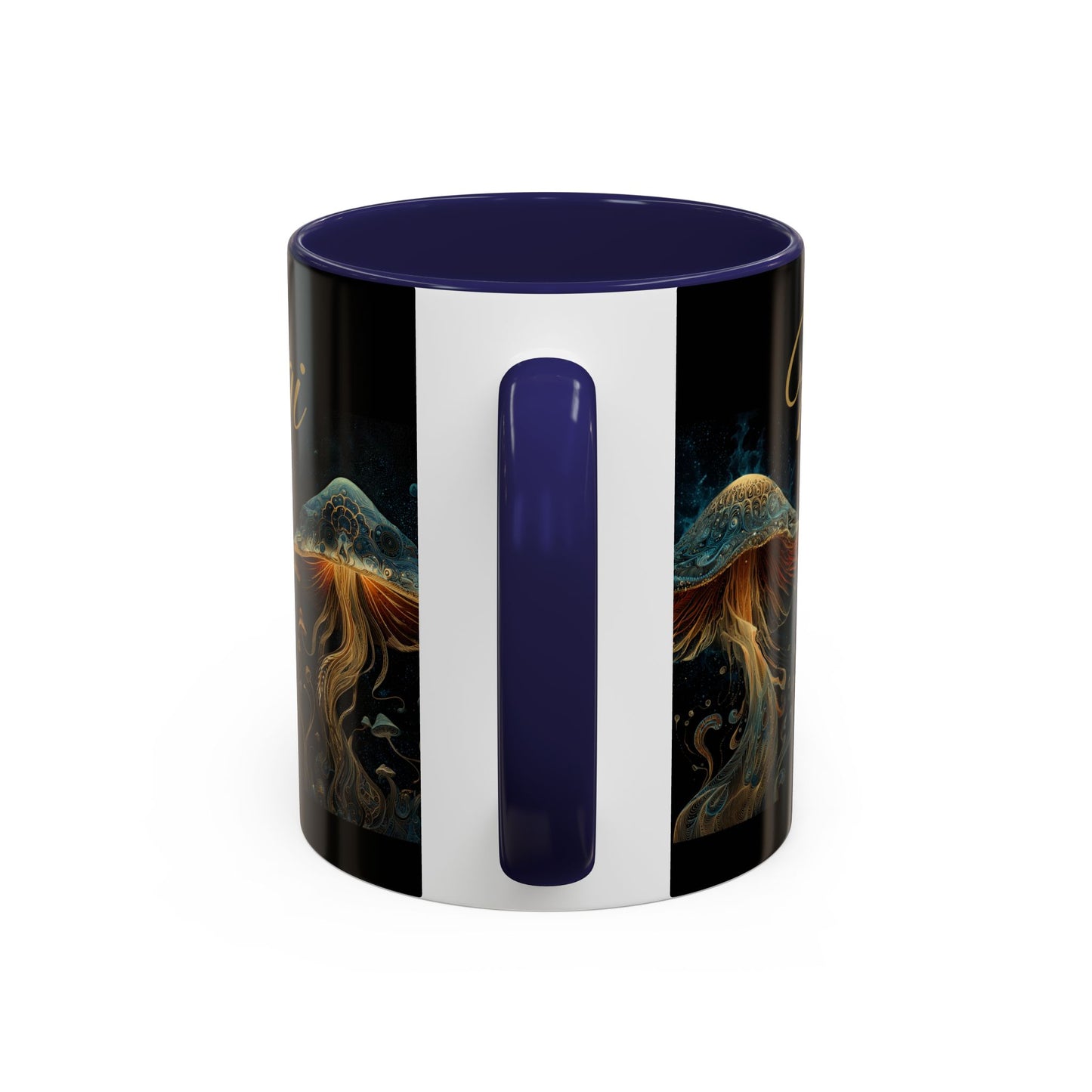 Dark Fantastic Fungi Coffee Mug - Magical Ocean Mushroom Art (11/15oz)