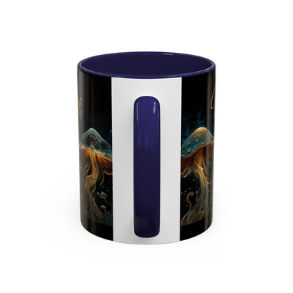 Dark Fantastic Fungi Coffee Mug - Magical Ocean Mushroom Art (11/15oz)