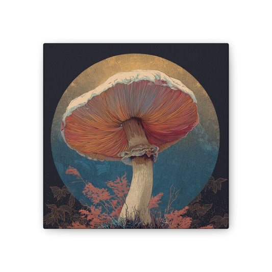 Unreal Shroom -Mushroom Canvas Art, Stretched Wall Decor, Bohemian Home Decor, Psychedelic Wall Art, Nature-Inspired Art