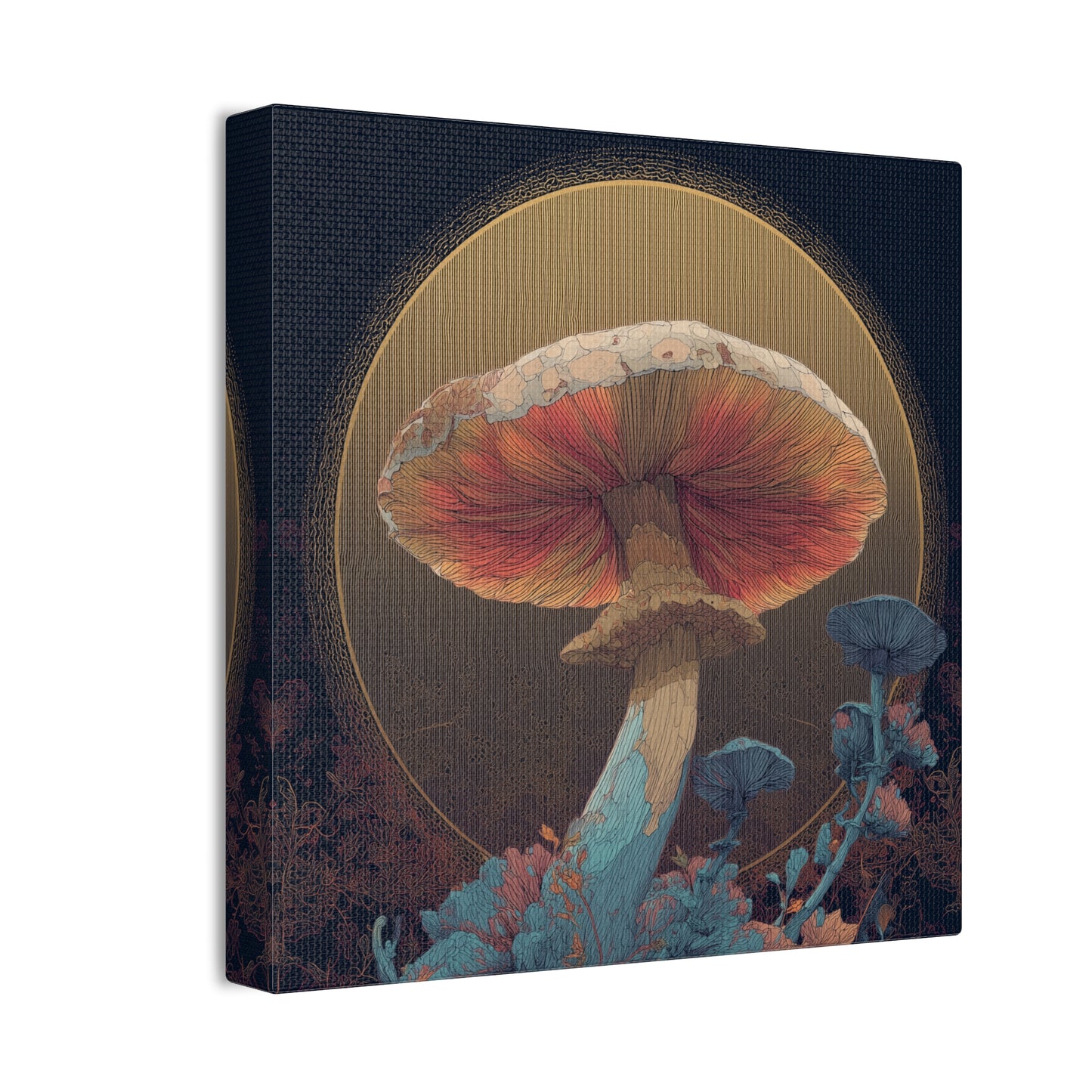 Surreal Shroom -Mushroom Canvas Art, Stretched Wall Decor, Bohemian Home Decor, Psychedelic Wall Art, Nature-Inspired Art