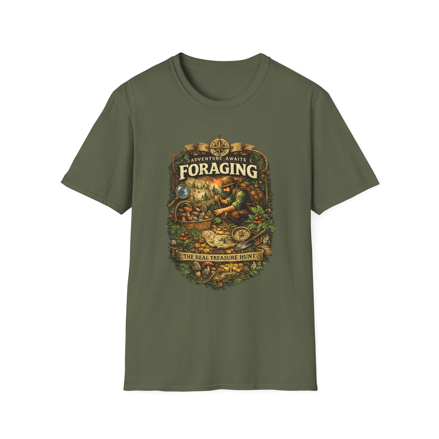 Foraging T-Shirt – 'Foraging: The Real Treasure Hunt' Outdoor Nature Tee