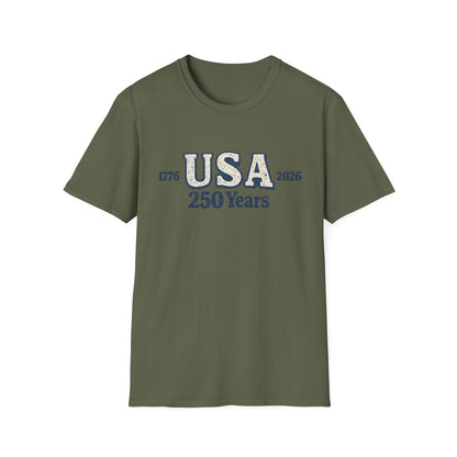 USA 250 Years T-Shirt — 1776–2026 Bicentennial Celebration Tee
