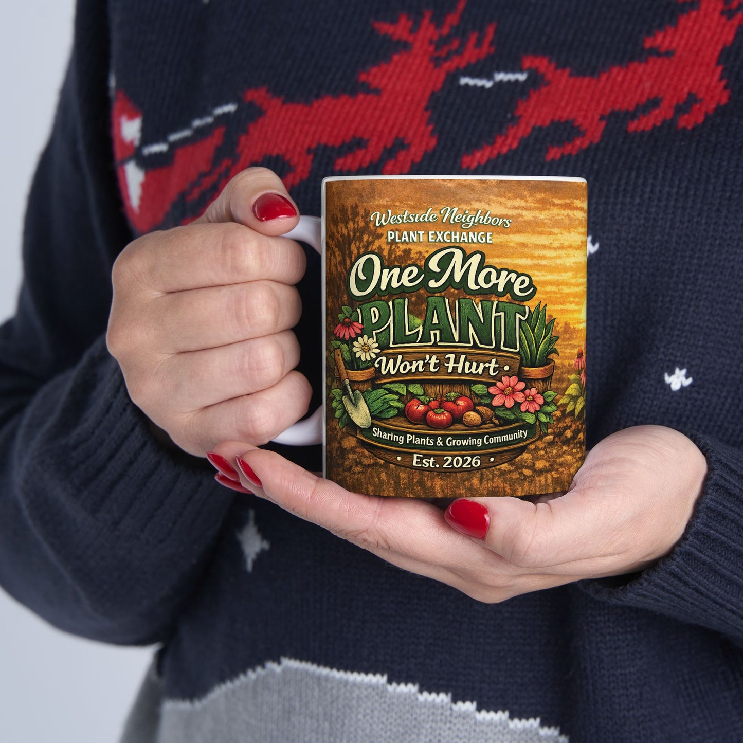 Ceramic Mug - 'One More Sunrise' Garden Floral Coffee Mug (11oz, 15oz)