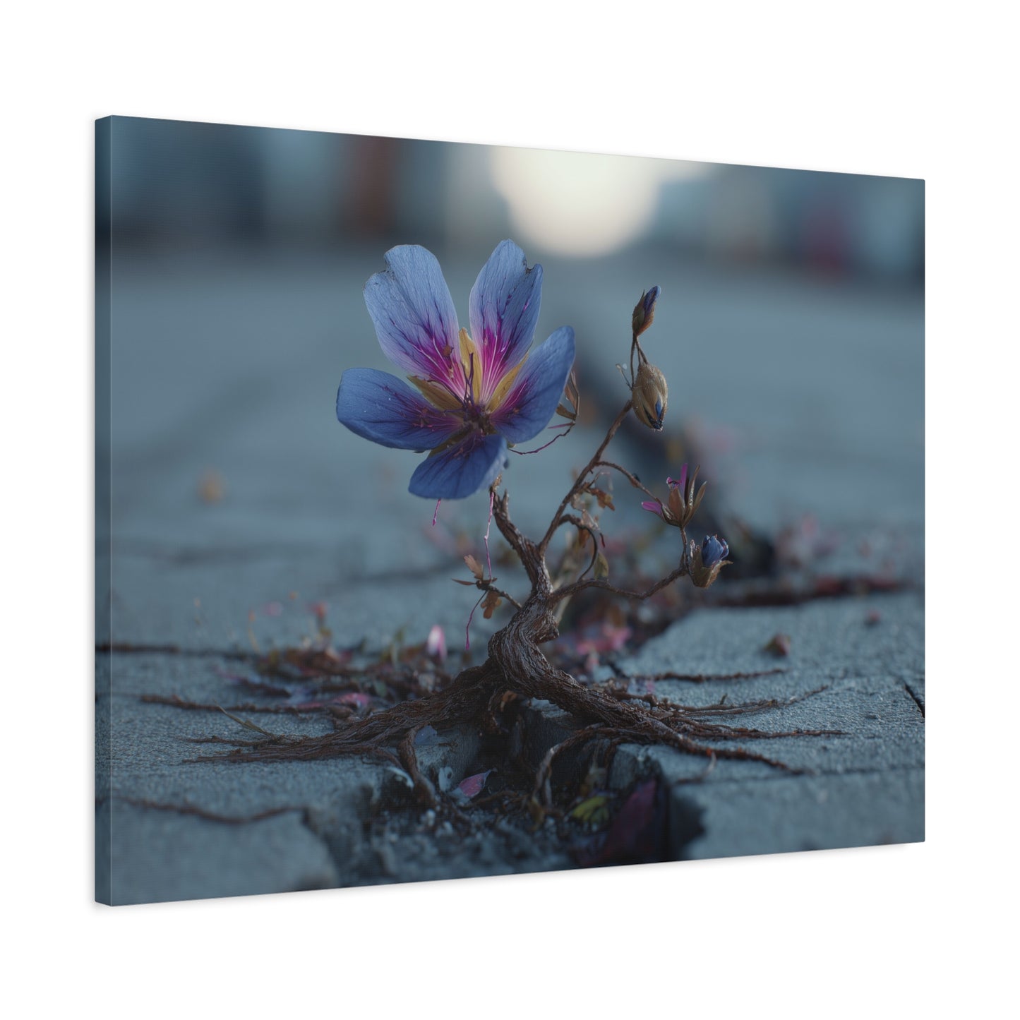Defiance Through Concrete: Resilient Floral Macro, Urban Nature Photography--1aceswild.myshopify.com